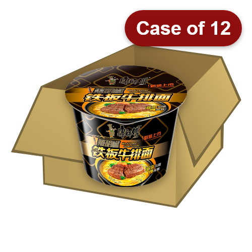 Load image into Gallery viewer, Master Kang Bowl Noodle - Black Pepper Beef-康師傅黑椒牛排碗面-108g-INMK312-12