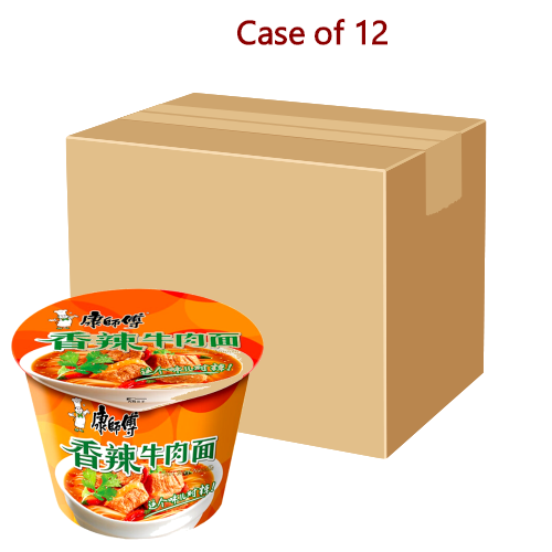 将图像加载到图库查看器中, Master Kang Bowl Noodle - Hot Beef-康師傅香辣牛肉碗面-108g-INMK302-12