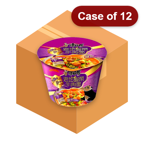 Load image into Gallery viewer, Master Kang Bowl Noodle - Hot & Sour Beef-康師傅老壇酸菜牛肉碗面-119g-INMK307-12