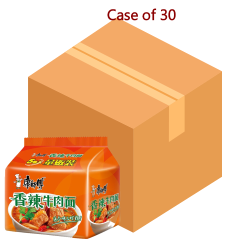 Load image into Gallery viewer, Master Kang Noodle - Hot Beef-康師傅香辣牛肉面-5_100g-INMK102-30