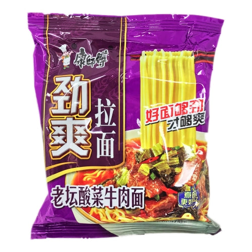 Load image into Gallery viewer, Master Kang Ramen - Hot & Sour Beef-康師傅勁爽拉麵-老壇酸菜牛肉-104g-INMK204