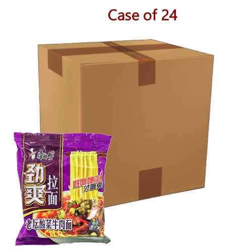 Load image into Gallery viewer, Master Kang Ramen - Hot & Sour Beef-康師傅勁爽拉麵-老壇酸菜牛肉-104g-INMK204-24