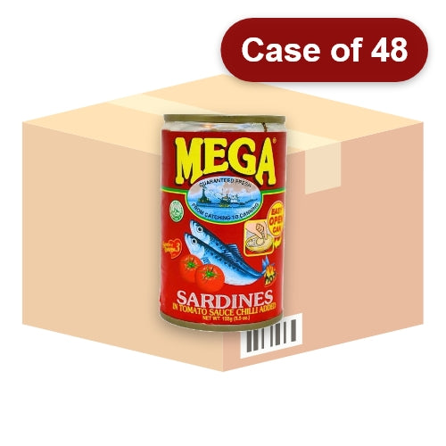 Load image into Gallery viewer, Mega Sardines In Tomato Sauce With Chili-美佳辣味茄汁沙丁魚-155g-TFISH405-48