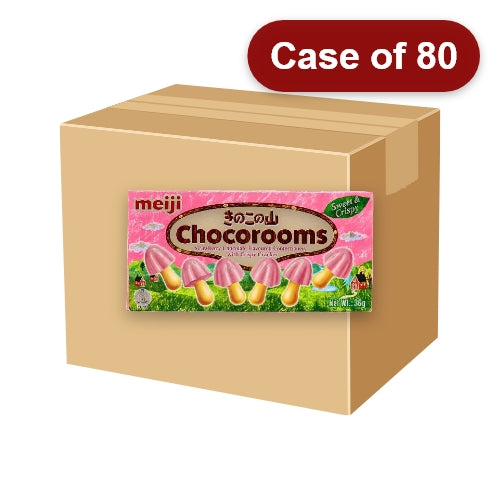 ギャラリービューアに画像を読み込む、Meiji Chocorooms - Strawberry-明治蘑菇造型草莓巧克力餅-36g-CHOMJ208-80