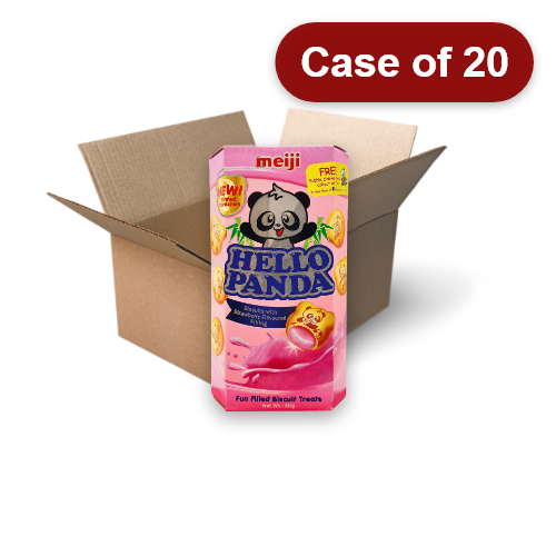 Load image into Gallery viewer, Meiji Hello Panda Biscuits - Strawberry-明治熊貓草莓味夾心餅乾-50g-BISMJ116-20