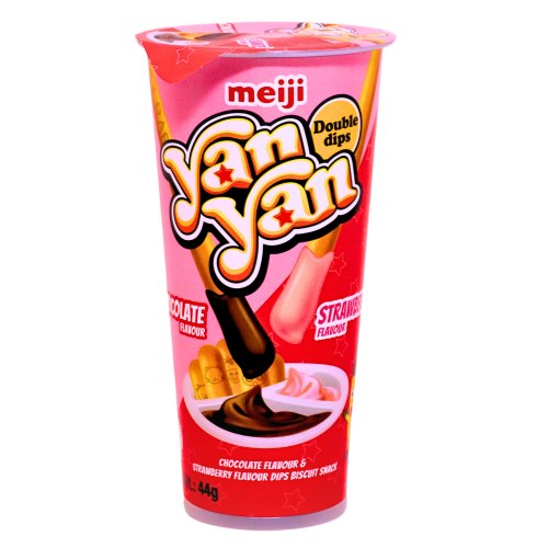 Load image into Gallery viewer, Meiji Yan Yan Dip Biscuit - Double Cream-明治雙味餅乾棒-44g-BISMJ200