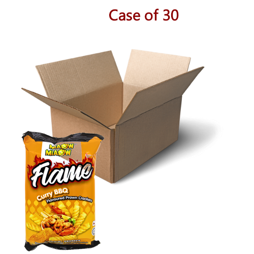 Load image into Gallery viewer, Miaow Miaow Prawn Crackers - Curry BBQ-妙妙鮮蝦棒-咖哩燒烤味-50g-SNACMM211-30