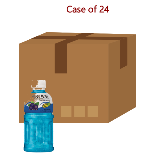 Tải hình ảnh vào trình xem Thư viện, Mogu Mogu Blackcurrant Drink with Nata De Coco-椰果黑加侖味飲料-320ml-DRIMM115-24