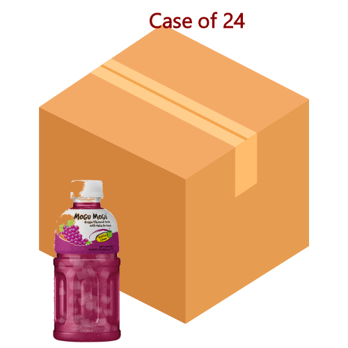 Load image into Gallery viewer, Mogu Mogu Grape Drink with Nata De Coco-椰果葡萄味飲料-320ml-DRIMM113-24
