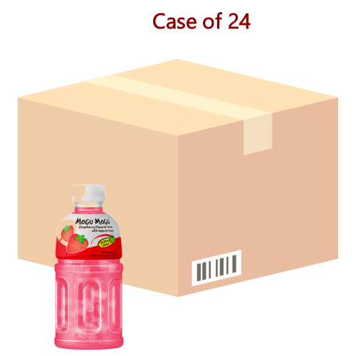 Load image into Gallery viewer, Mogu Mogu Strawberry Drink with Nata De Coco-椰果草莓味飲料-320ml-DRIMM107-24