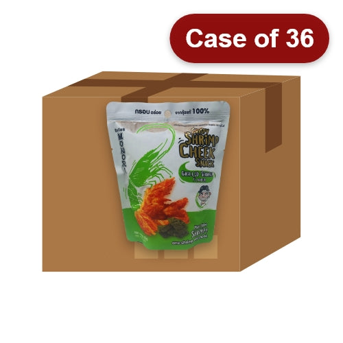 Load image into Gallery viewer, Monori Crispy Shrimp Cheek Snack - Grilled Seaweed-香脆蝦頭小吃-烤海苔-25g-SNACMO102-36