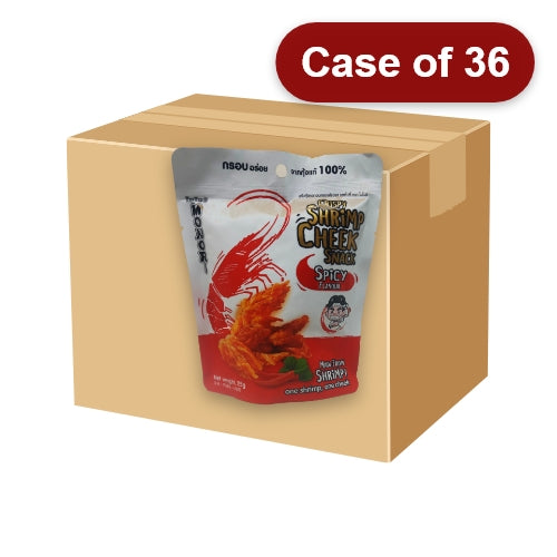 Load image into Gallery viewer, Monori Crispy Shrimp Cheek Snack - Spicy-香脆蝦頭小吃-香辣-25g-SNACMO103-36