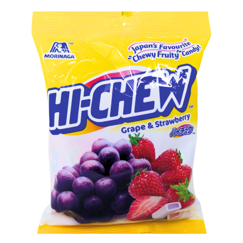 갤러리 뷰어에 이미지 로드, Morinaga Hi-Chew Chewy Candy - Grape & Strawberry-森永嗨啾軟糖-葡萄和草莓味-100g-CANMO102