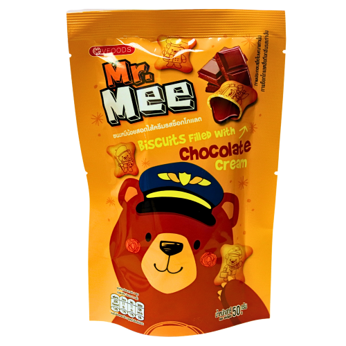 ギャラリービューアに画像を読み込む、Mr Mee Biscuits Filled with Chocolate-朱古力味熊仔餅-50g-BISMM101