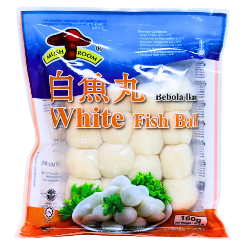 Load image into Gallery viewer, Mushroom (Chilled) White Fish Balls-蘑菇牌新鮮白魚丸(小)-160g-FBALLMSH401