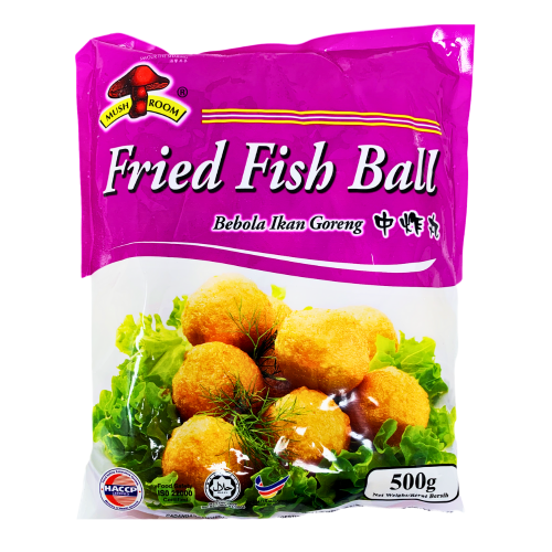 갤러리 뷰어에 이미지 로드, Mushroom (Medium) Fried Fish Balls-蘑菇牌(中)炸魚丸-500g-FBALLMSH212