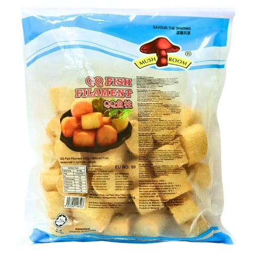 Load image into Gallery viewer, Mushroom QQ Fish Filament (Imitation Golden Scallop)-蘑菇牌QQ魚柱-500g-FBALLMSH222