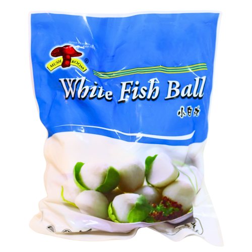 Load image into Gallery viewer, Mushroom (Small) White Fish Ball-蘑菇牌(小)白魚丸-500g-FBALLMSH211