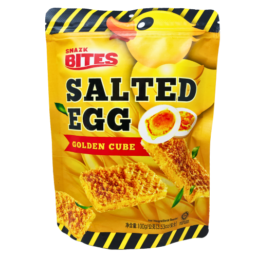 将图像加载到图库查看器中, My Biscuit Snazk Bites Golden Cube - Salted Egg-喜樂麥醬心鹹蛋黃威化酥-100g-BISMY106