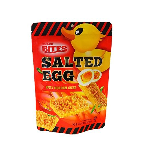 갤러리 뷰어에 이미지 로드, My Biscuit Snazk Bites Spicy Golden Cube - Salted Egg-喜樂麥醬心鹹蛋黃威化酥-辣味-100g-BISMY107