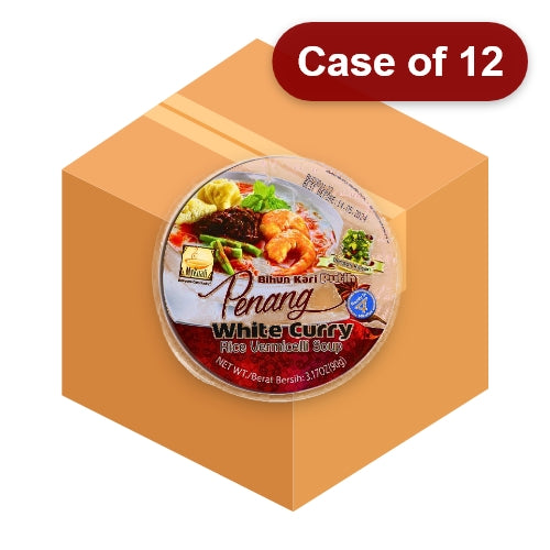 Load image into Gallery viewer, Mykuali Penang White Curry Rice Vermicelli-檳城白咖喱碗裝米粉-90g-INMY201-12