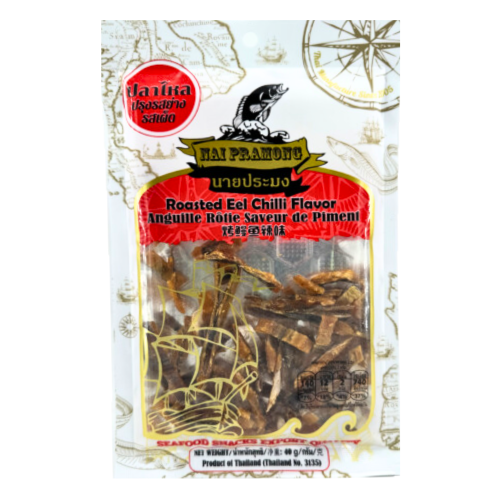 갤러리 뷰어에 이미지 로드, Nai Pramong Roasted Eel Chilli-NP 烤鰻魚辣味-40g-SNACNP109