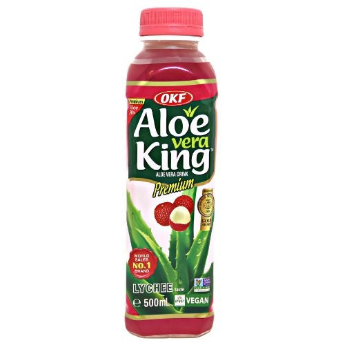 ギャラリービューアに画像を読み込む、OKF Aloe Vera Drink - Lychee-蘆薈王庫拉索蘆薈汁-荔枝味含果粒-500ml-DRIOKF113