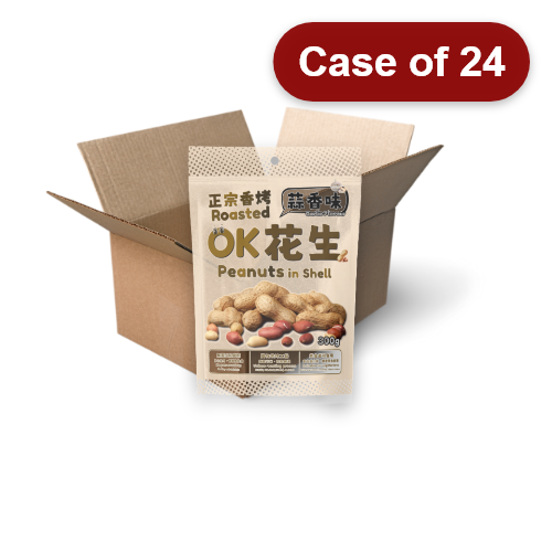 Load image into Gallery viewer, OK Roasted Peanuts in Shell - Garlic Flavour-OK正宗香烤花生 蒜香味-300g-PNUT339-24