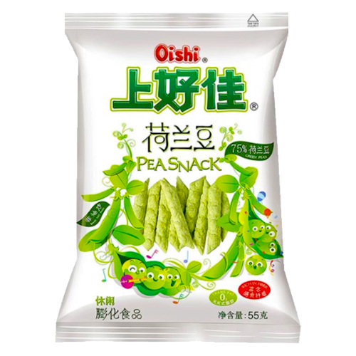将图像加载到图库查看器中, Oishi Pea Snack-上好佳荷蘭豆-55g-SNACOS201