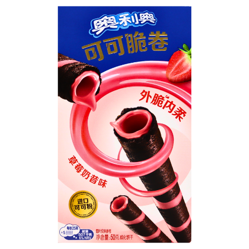 Load image into Gallery viewer, Oreo Cocoa Crisp Rolls - Strawberry-奧利奧可可脆卷-草莓-50g-BISOO121