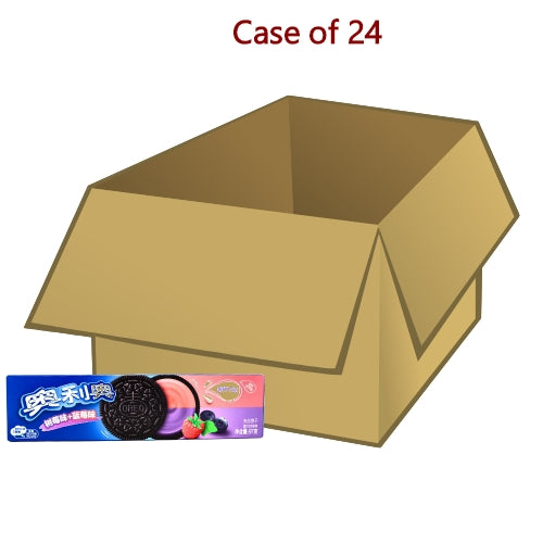 갤러리 뷰어에 이미지 로드, Oreo Cookies - Blueberry & Rasberry-奧利奧餅乾-藍莓-97g-BISOO115-24