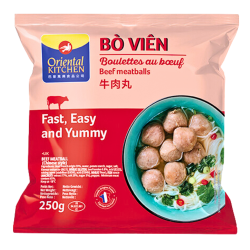 Load image into Gallery viewer, Oriental Kitchen Beef Meatballs-萬興牛肉丸-250g-FBALLOK102