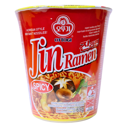 將圖片載入到圖庫檢視器中, Ottogi Jin Cup Ramyun - Hot-韓國不倒翁"金"杯面 - 辣-65g-INOT302