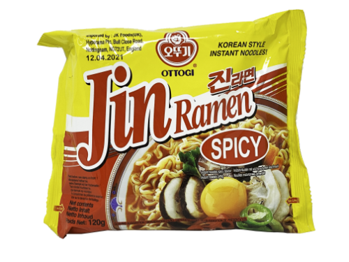 Load image into Gallery viewer, Ottogi Jin Ramyun - Spicy-韓國不倒翁辣味金拉面-120g-INOT109