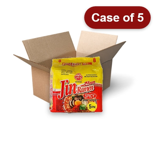 Load image into Gallery viewer, Ottogi Jin Ramyun - Spicy (Multi Pack)-韓國不倒翁辣味金拉面-5_120g-INOT101-5