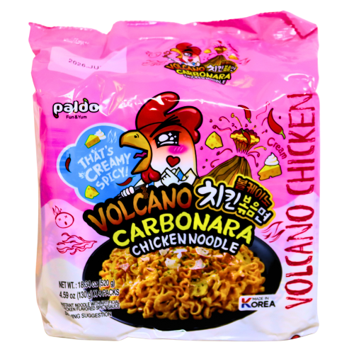 Load image into Gallery viewer, Paldo Volcano Chicken Noodle Carbonara-八道辣味奶油拌麵-4_130g-INP118