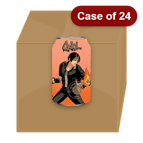Load image into Gallery viewer, Q Dol King of Fighters '97 Soda - Lime (Kyo Kusanagi)-Q抖拳皇系列青檸味氣泡水-草薙京-330ml-DRIQD201-24
