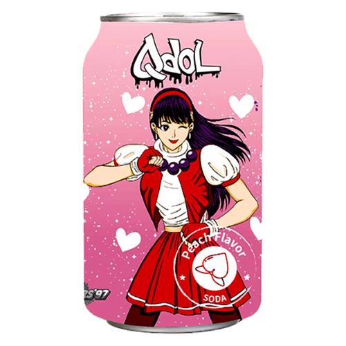 Load image into Gallery viewer, Q Dol King of Fighters '97 Soda - Peach (Athena Asamiya)-Q抖拳皇系列白桃味氣泡水-麻宮雅典娜-330ml-DRIQD202