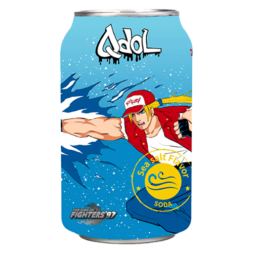 Load image into Gallery viewer, Q Dol King of Fighters '97 Soda - Sea Salt (Terry Bogard)-Q抖拳皇系列海鹽味氣泡水-特瑞博加德-330ml-DRIQD204