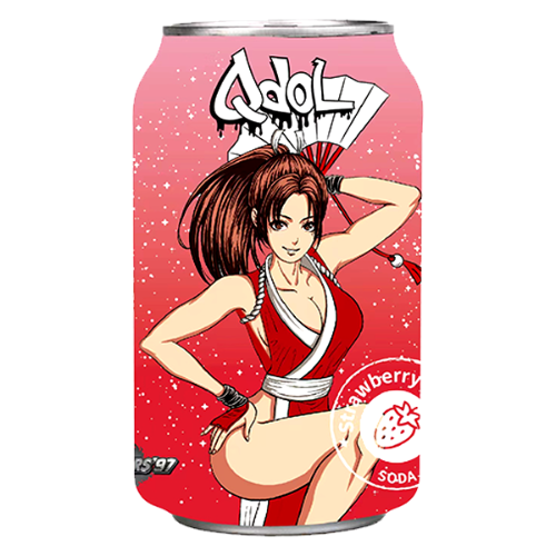 Load image into Gallery viewer, Q Dol King of Fighters '97 Soda - Strawberry (Mai Shiranui)-Q抖拳皇系列草莓味氣泡水-不知火舞-330ml-DRIQD205