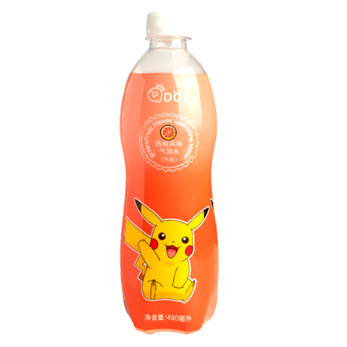 Load image into Gallery viewer, Q Dol Pokemon Soda - Grapefruit (Pikachu)-夢可寳西柚風味氣泡水-490ml-DRIQD402