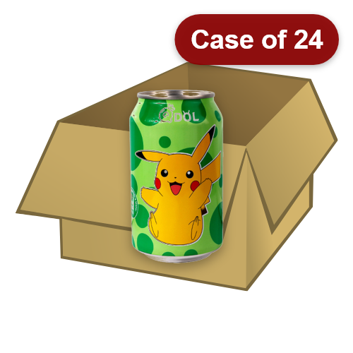 Load image into Gallery viewer, Q Dol Pokemon Soda - Lime (Pikachu)-寶可夢青檸風味氣泡水-330ml-DRIQD305-24