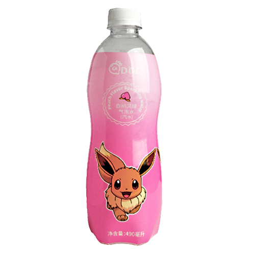갤러리 뷰어에 이미지 로드, Q Dol Pokemon Soda - Peach (Eevee)-夢可寳白桃風味氣泡水-490ml-DRIQD401