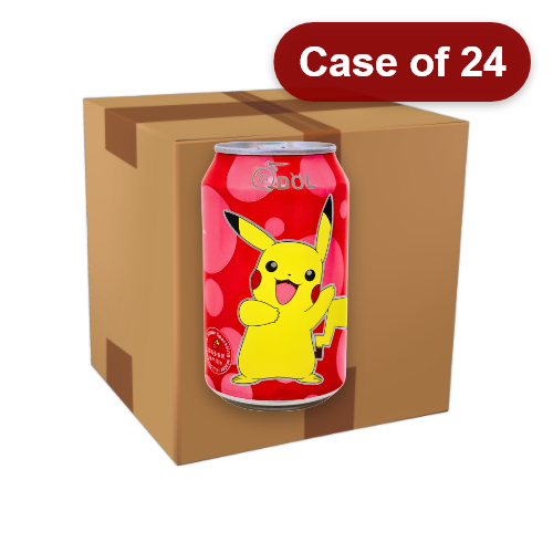 Load image into Gallery viewer, Q Dol Pokemon Soda - Strawberry (Gengar)-寶可夢草莓風味氣泡水-330ml-DRIQD304-24