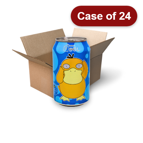 Load image into Gallery viewer, Q Dol Pokemon Soda - Tangerine (Pikachu)-寶可夢柑橘風味氣泡水-330ml-DRIQD303-24