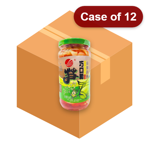Load image into Gallery viewer, QiaoKou Crisp Bamboo Shoots in Chilli Oil (Jar)-巧口脆筍-360g-BAM524-12