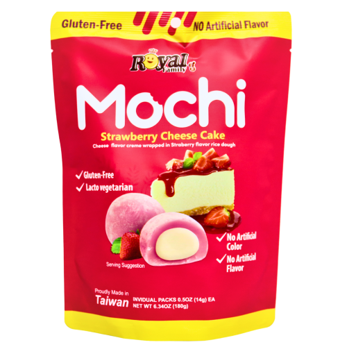โหลดรูปภาพเข้าสู่ตัวดูแกลเลอรี, RF Mochi - Strawberry Cheese Cake-皇族麻糬-草莓乳酪蛋糕-180g-SNACRF117