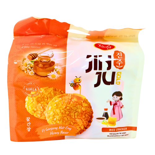 ギャラリービューアに画像を読み込む、Richy Jinju Golden Honey Rice Cracker-RICHY 蜂蜜味米餅-168g-SNACRJ101