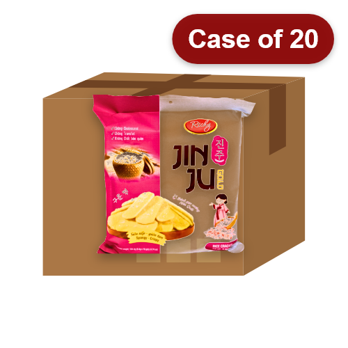 갤러리 뷰어에 이미지 로드, Richy Jinju Golden Pink Salt Rice Cracker-RICHY 粉紅鹽味米餅-134g-SNACRJ102-20