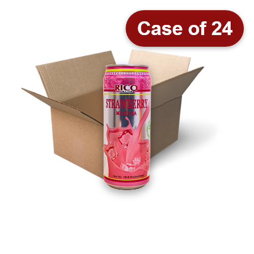 갤러리 뷰어에 이미지 로드, Rico Milk Tea Drink - Strawberry Flavour-紅牌草莓奶茶-490g-DRIRC151-24